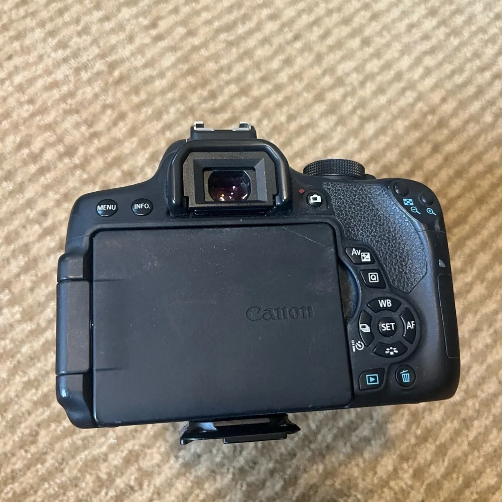 Canon Black DSLR digital Camera with 3 lenses